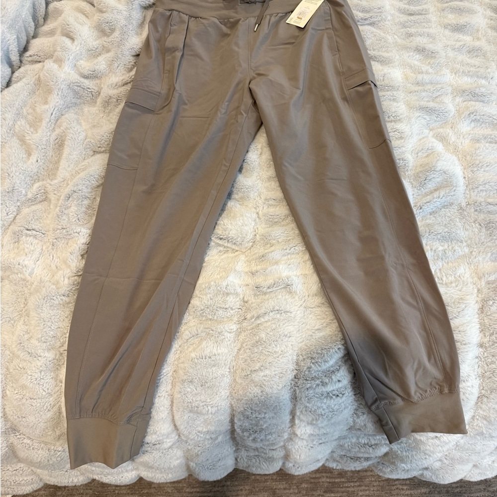 CALIA Taupe Relaxed Fit Jogger Track Pants